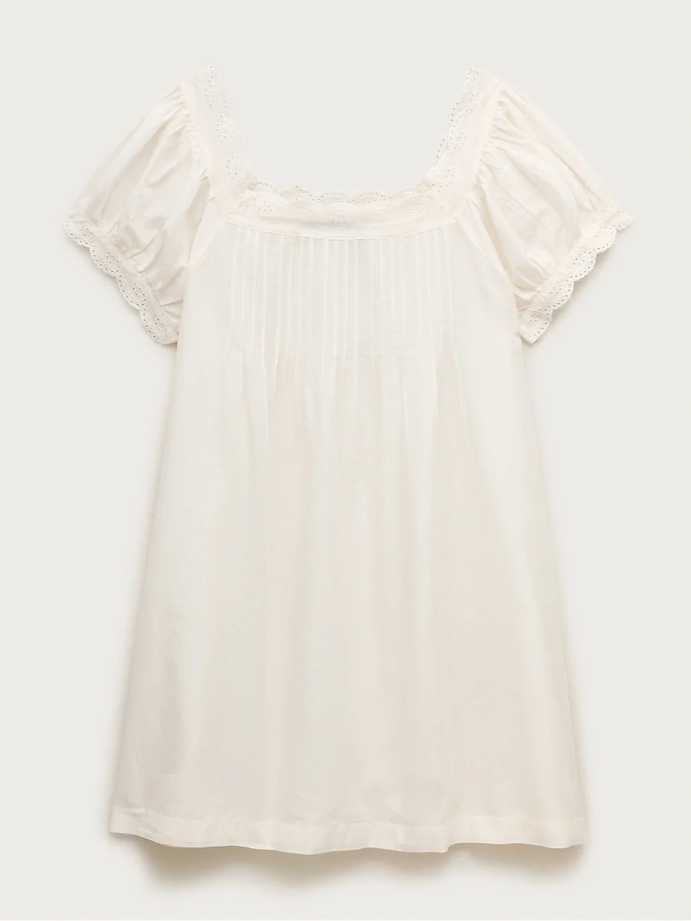 Jcrew Cotton voile scallop-trim babydoll dress